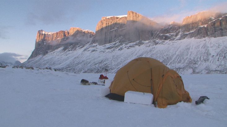 Camp under Stewart Valley - Sam Ford Fiord 2010 expedition