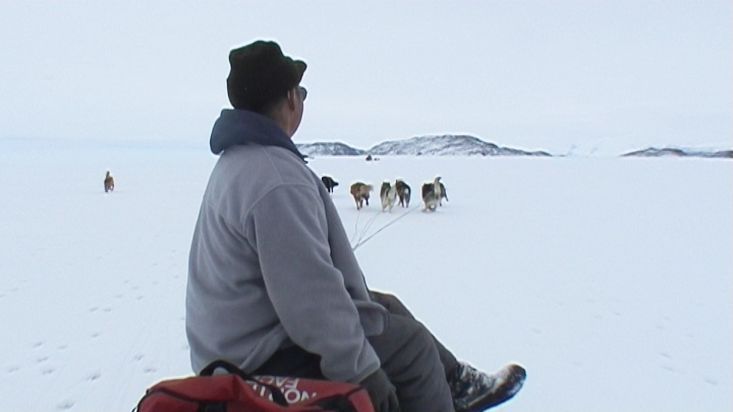 Dogsled route in the strait of Davis - Nanoq 2007 expedition