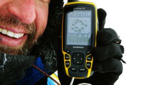 What does GPS display at the Geographic North Pole