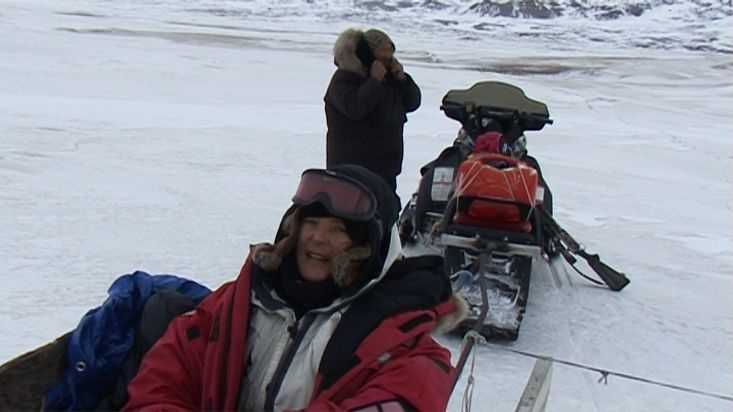 Ingrid explains the return to Clyde River - Sam Ford Fiord 2010 expedition