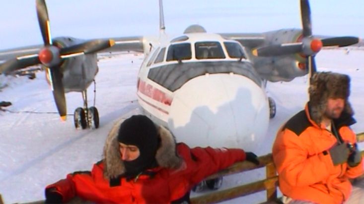 Transfer of the equipment to the Khatanga airport - Geographic North Pole 2002 expedition