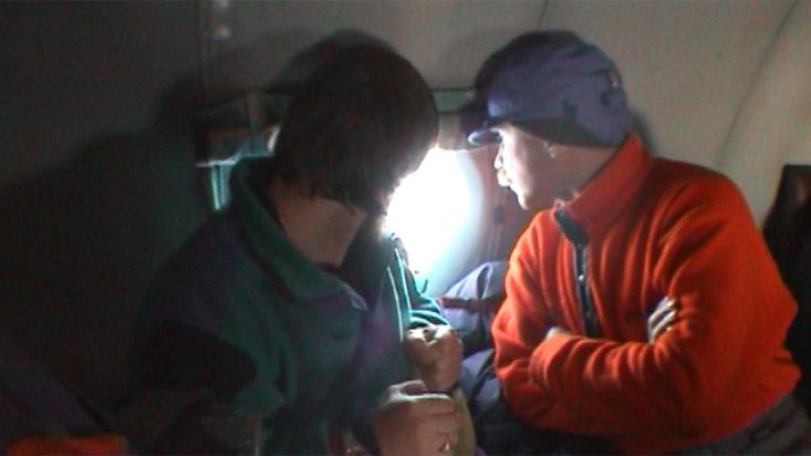 Flight over the Arctic Ocean towards the Barneo base - Geographic North Pole 2002 expedition