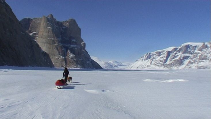 Skiing towards the Walker Citadel - Sam Ford Fiord 2010 expedition