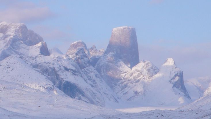 James Bond 007 on the top of an Arctic mountain?