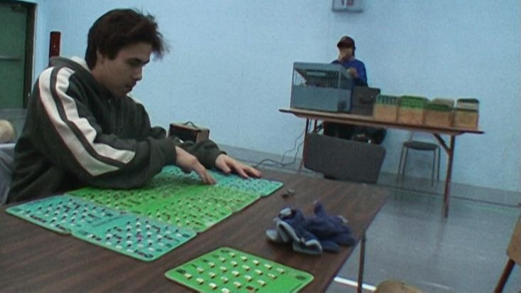 Inuit playing bingo at Qausuittuq,