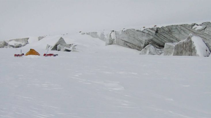 Camp at the end of the Barnes crossing - Barnes Icecap expedition - 2012