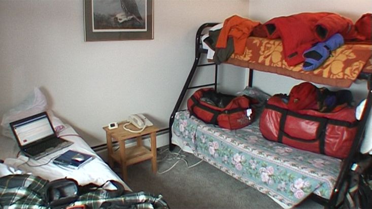 Equipment for the expedition in the Arctic Bay hotel - Nanoq 2007 expedition
