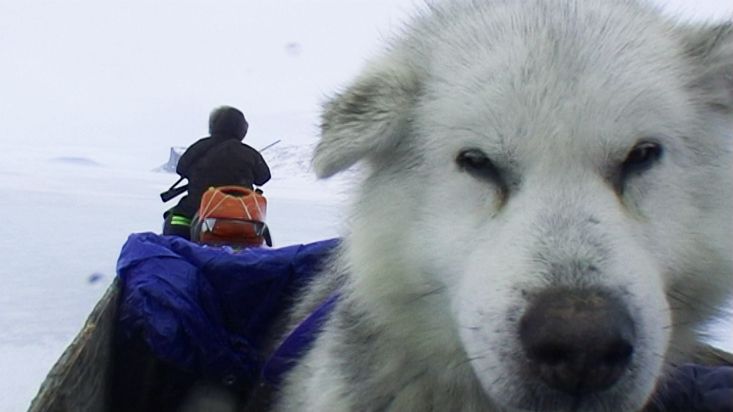  Return to Clyde River in snowmobile - Sam Ford Fiord 2010 expedition