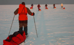 Ski crossing on the Great Slave Lake