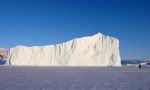 Ski crossing on the ice sea of Greenland