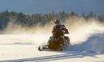 Snowmobile route in Lapland to the Arctic Ocean